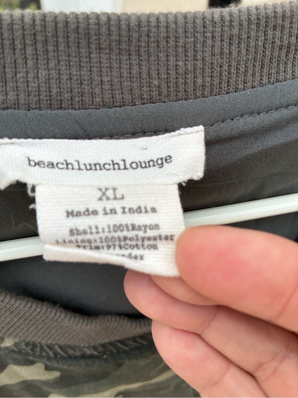 beachlunchlounge Olive Camo Zip Bomber Jacket - Picture 3 of 5